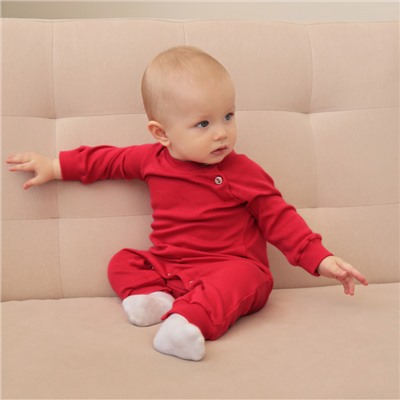 Комбинезон детский MINAKU, рост 56-62 см, малиновый