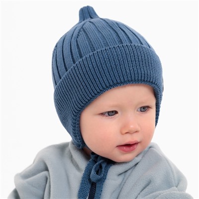 Шапка детская MINAKU, размер 35-40, синяя