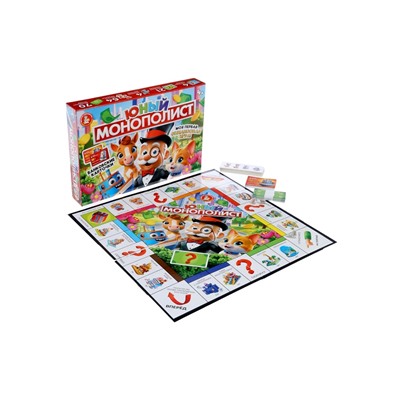 Игра настольная «Юный Монополист», 2-4 игрока, 4+
