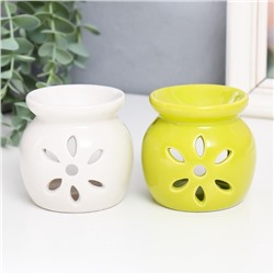 Аромалампа для эфирных масел «Цветок», 7×6.8×6.8 см, МИКС