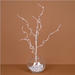 Ветка декоративная стеклярус 79 см / SA16068 /уп 80/320/белая ветка