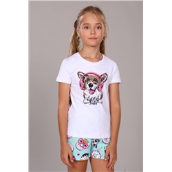 Пижама Пончики арт. ПД-009-026 (Белый)