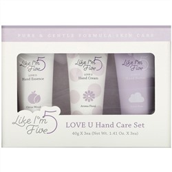 Like I'm Five, Love U Hand Care Set, 3 Piece Set, 1.41 oz  (40 g) Each