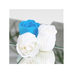 Мыльные розочки, синие и белые, набор 9 шт.