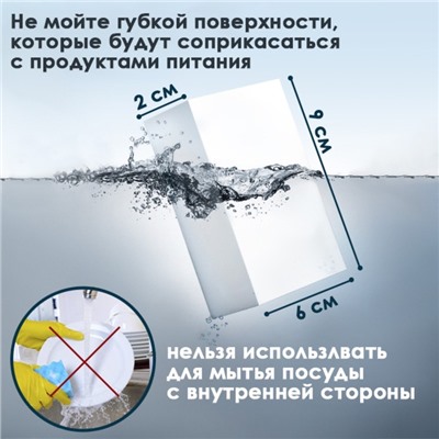 Губки меламиновые для удаления пятен Доляна, 12 шт., 9×6×2 см