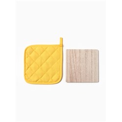 Набор кухонный «Доляна. Ярких моментов», подставка 15×15 см, прихватка 17×17 см