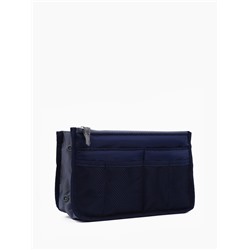 Косметичка-органайзер дорожная, на молниях, с ручками, карманами, синяя