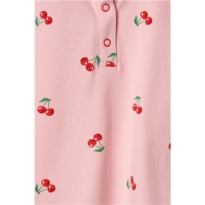 Джемпер трикотажный с воротником поло для девочек PLAYTODAY, 1240373