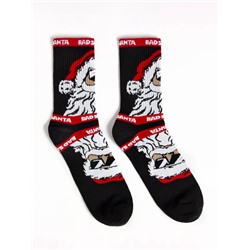 Новогодний подарок. Подарочный набор термос и носки 3 пары KAFTAN Bad Santa, размер 41-44 (27-29 см)