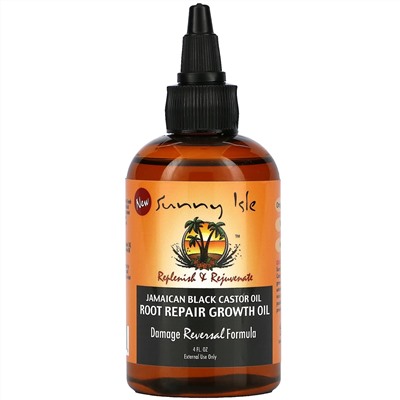 Sunny Isle, Jamaican Black Castor Oil, Root Repair Growth Oil, 4 fl oz