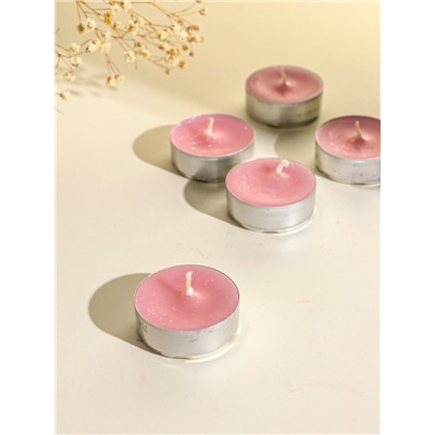 Набор свечей ароматических чайных 12 шт., d=37 мм, 15 г, 4 ч. горения, садовые цветы