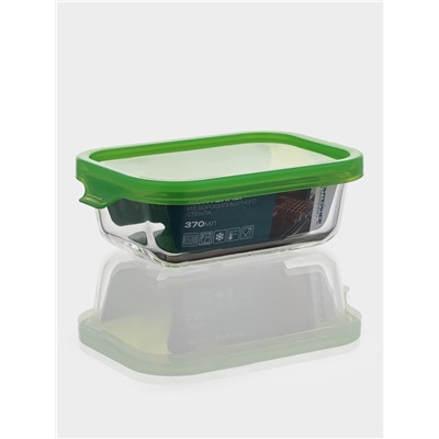 Контейнер. 390 мл, пластиковая крышка, стекло, прозрачный
