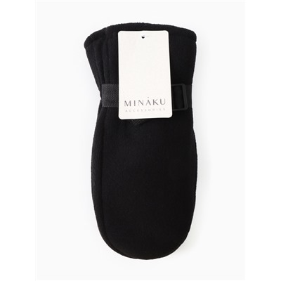 Варежки флисовые зимние мужские, размер 25 см, чёрные