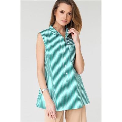 Удлиненная блузка в полоску