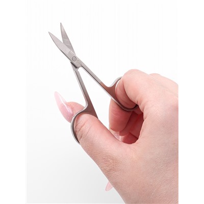 Ножницы маникюрные Premium, загнутые, узкие, 8.8 см, на блистере