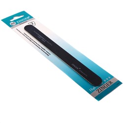 Zinger Пилка-наждак для ногтей прямая тонкая / Classic SLE-327-A, 150/240 грит, черный 2398