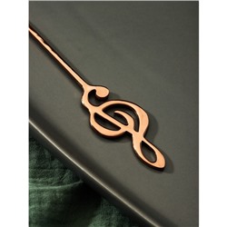 Десертная ложка Magistro «Нота», длина 15.5 см, нержавеющая сталь, цвет бронзовый