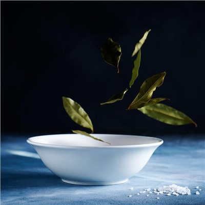 Тарелка глубокая SKYPHOS, 950 мл, 20×6.5 см, фарфор, белая