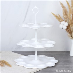 Ваза 2х ярусная пластик 30,5х30,5 см / P3X /уп 36/ фуршетница