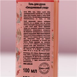 Подарочный набор новогодний «Исполнения желаний»: гель для душа 100 мл и мочалка для тела, Чистое счастье