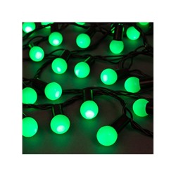 Гирлянда «Нить» 20 м с насадками «Шарики 1.5 см», IP44, тёмная нить, 200 LED, свечение зелёное, 8 режимов, 220 В