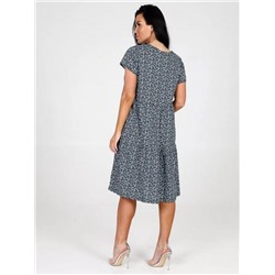 Платье-мелкие-цветы-04 (Хаки)