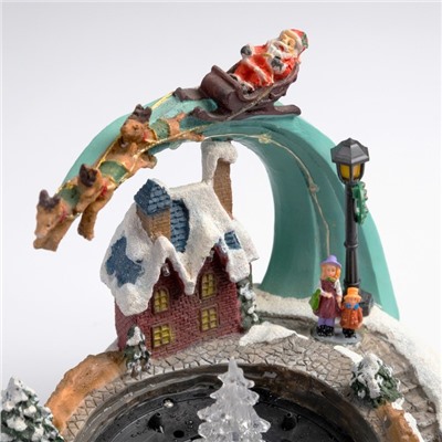 Светодиодная фигура «Площадь с фонтаном» 23×19×16 см, полистоун, батарейки АААх2 (не в комплекте), свечение мульти