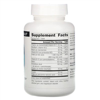 Source Naturals, комплекс B-50, 50 мг, 100 таблеток
