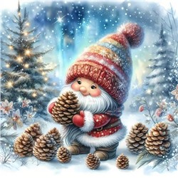 Наклейки на прозрачной основе Новогодние 8 картинок 30х30см