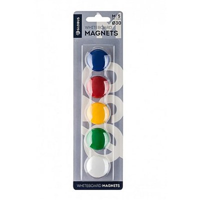 Набор магнитов для доски цветные 30 мм 5шт МЦ30 Глобус