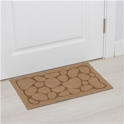 Коврик придверный Доляна «Камни», без окантовки, 40×60 см, бежевый