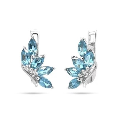 Серьги из серебра лондон топаз кварц, Явь