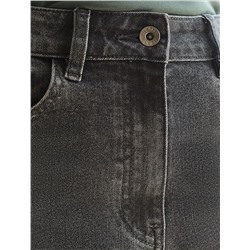Джинсы прямые Regular fit с декоративной стиркой из эластичного денима