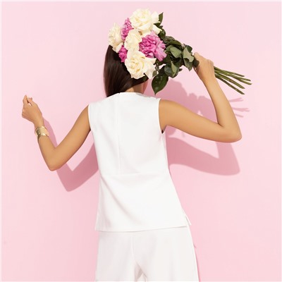 Блуза прямого кроя, Кейт Мосс отдыхает (white)