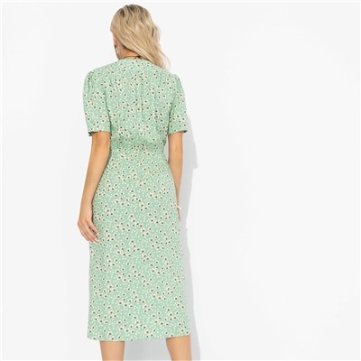 Платье из вискозы с драпировкой, Амур настиг (зеленое)