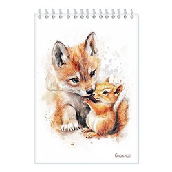 Блокнот 48л. клетка А5 на гребне, обл. лам. карт "Малыши"