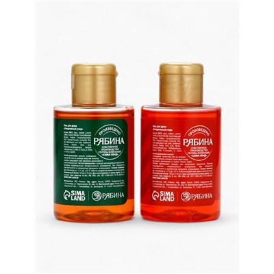 Новогодний подарочный набор косметики Happy new year: гель для душа 2 шт. × 100 мл, мочалка для тела, URAL LAB