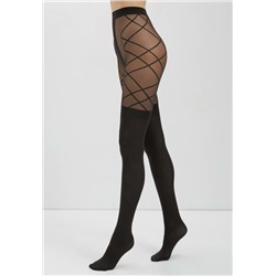 Колготки женские CONTE CONCEPT Колготки с имитацией гольфинов и рисунком «ромбы»