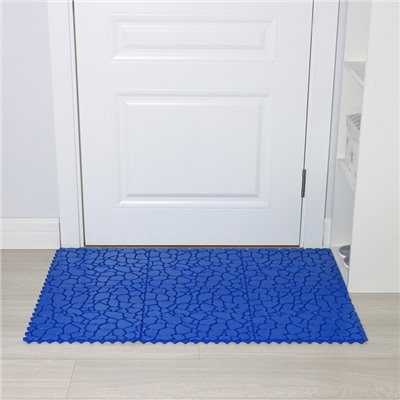 Напольное модульное покрытие AQUA STONE, 34×34 см, 6 шт в упаковке, синий
