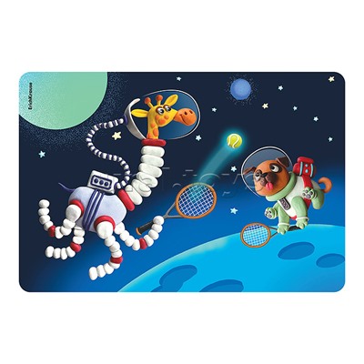 Подкладка настольная пластиковая Space Animals, А3 (в пакете по 12 шт.)
