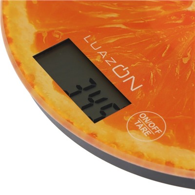 УЦЕНКА Весы кухонные Luazon LVK-701, электронные, до 7 кг, рисунок «Апельсин»
