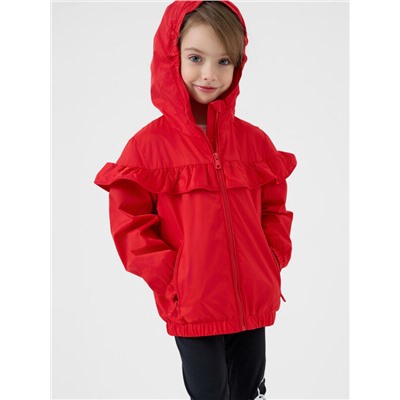 Куртка текстильная с полиуретановым покрытием для девочек (ветровка)