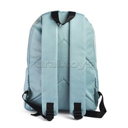 Рюкзак "Color Balance" подростковый 40x29x17 см (14 л) 250 г, нейлон, подклад, 1 отделение на молнии, 1 передний карман, аппликация из каучука, бирюзовый