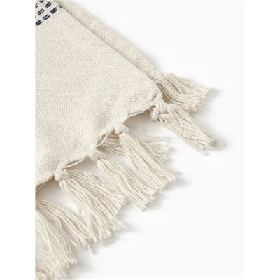 Плед с кисточками «Этель», с таффтингом, 125×150 см, 550 г/м²