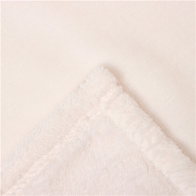 Плед «Этель», 180×200 см, корал-флис 220 г/м², молочный