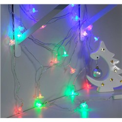 Гирлянда елочная "Цветочки" разноцветная 5м