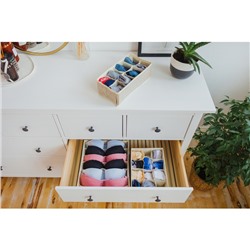 Органайзер для хранения белья Доляна «Европа», 8 ячеек, 28×14×10 см, бежевый