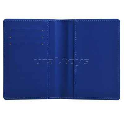 Обложка для паспорта "Герб" 10x14 см, искусственная кожа, поролон, термо тиснение, отстрочка