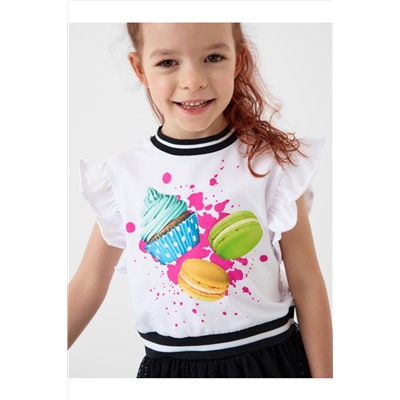 Джемпер трикотажный для девочек (футболка) PLAYTODAY, 1240329