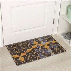 Коврик придверный Доляна «Бурлеск», грязезащитный, вырезной, 45×75 см